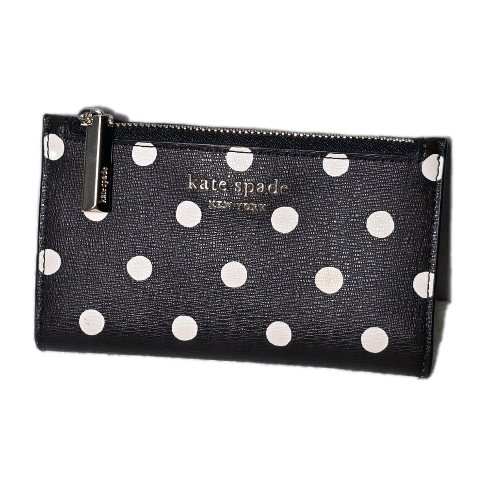 Kate Spade‎ New York Brooks Drive Stacy wallet small polka dot black & white